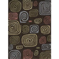 Hand tufted Chalice Brown Rug (36 X 56)