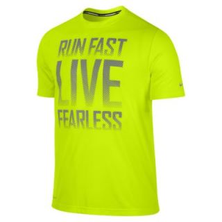 Nike Challenger 1 Graphic Mens Running T Shirt   Volt