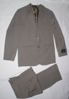 Van Heusen 2 Piece Boy's Dress Suit  Blazer & Dress Pants Set (Taupe) (20 Husky) Clothing