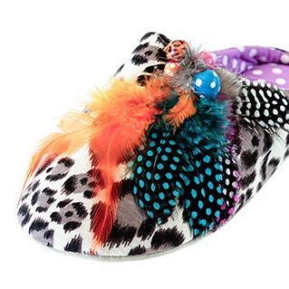 kokumo feather mule slippers rrp £29.99 by stasia