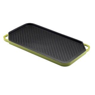 Rachael Ray 12 by 20 Inch Cast Iron Reversible Grill/Griddle, Green Kitchen & Dining