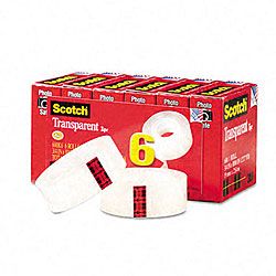 3m Scotch Glossy Transparent Tape (pack Of 6)
