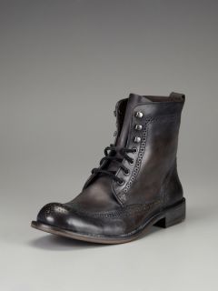 Leather Wingtip Boots by John Varvatos Star USA Footwear
