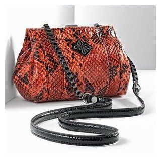 Simply Vera Vera Wang Snakeskin Shoulder Bag (VTLY Orange) Clothing