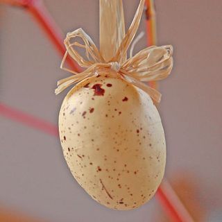 natural speckled hanging mini eggs x 12 by velvet brown