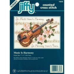 Jiffy Music Is Harmony Mini Counted Cross Stitch Kit 7"X5" Dimensions Cross Stitch Kits