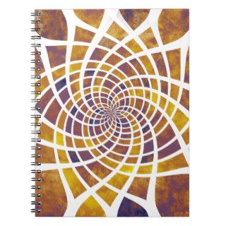 Abstract brown, yellow watercolor geometric notebooks