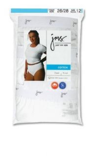 Just My Size Cotton Hi Cut Briefs Style # 1640WH 1640WH 14 White