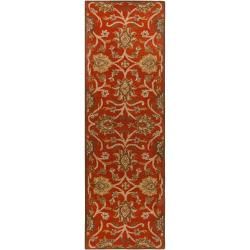 Hand tufted Green Kiser Wool Rug (26 X 8)