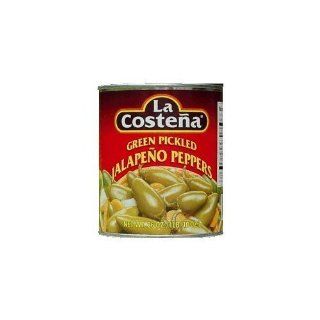 La Costena Whole Green Pickled Jalapeno Peppers (12x26 Oz)  Fruit Relishes  Grocery & Gourmet Food