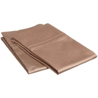 Home City Inc Microfiber Wrinkle resistant Solid Plain Weave Pillowcases (set Of 2) Brown Size King