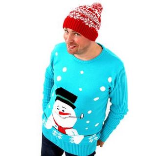 men's frosty snowman christmas jumper by christmas jumper company