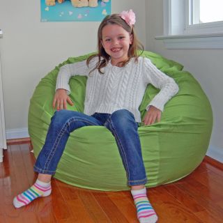Ahh Products Lime Green Organic Cotton Washable Bean Bag Chair