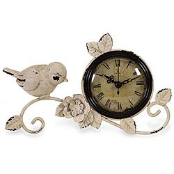 Handcrafted Americana Feathered Friends Tabletop Clock