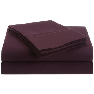 Home City Inc. Microfiber Solid Plain 100 percent Wrinkle free Sheet Set Purple Size Twin
