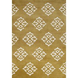 Alliyah Hand Made Tufted Summer Melon Made In New Zealand Blend Wool Rug (8 X 10)