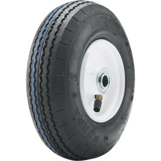 Tire and Wheel Assembly for Power Equipment — 9in. x 280/250 x 4, Sawtooth  Turf Wheels