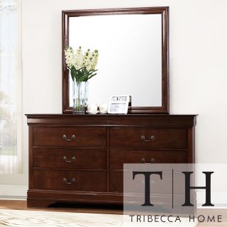 Tribecca Home Tribecca Home Milford Louis Phillip Brown Traditional 6 drawer Dresser And Mirror Brown Size 6 drawer