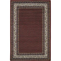Hand knotted Mandara Blue Wool Area Rug (79 X 106)