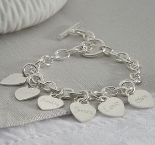 personalised tiny heart sterling silver bracelet by hurley burley