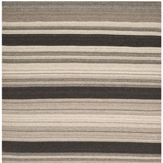 Handwoven Moroccan Dhurrie Natural Wool Area Rug (6 Square)