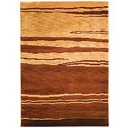 Hand knotted Zeno Contemporary Wool Rug (6 X 9)