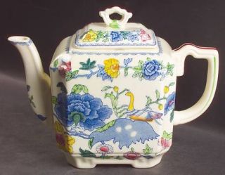 Masons Regency/Plantation Colonial  Fan Teapot & Lid, Fine China Dinnerware   B