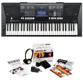 Yamaha PSR E423 Synth Focused 61 Key Portable Keyboard Bundle Musical Instruments