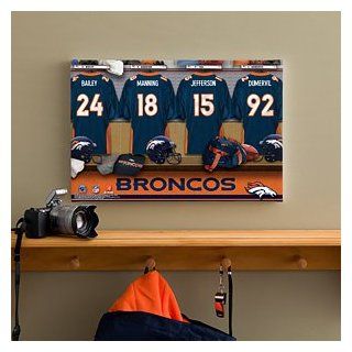 Personalized NFL Locker Room Prints   Denver Broncos   12x18  Denver Broncos Canvas Wall Art  Sports & Outdoors