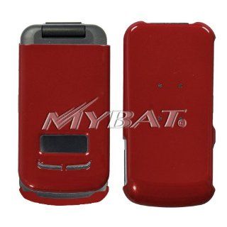 Red Protector Case SnapOn Phone Cover for Motorola i410 (Nextel, Boost Mobile, Southern LINC) Cell Phones & Accessories