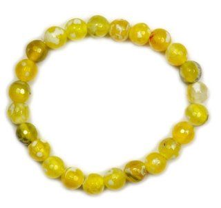 Yellow Fire Agate Stone Energy Bracelet Jewelry
