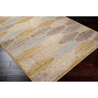 Meticulously Woven Multi Colored Damask Abstract Geometric Rug (52 X 76)