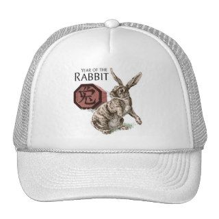Year of the Rabbit Chinese Zodiac Astrology Mesh Hat
