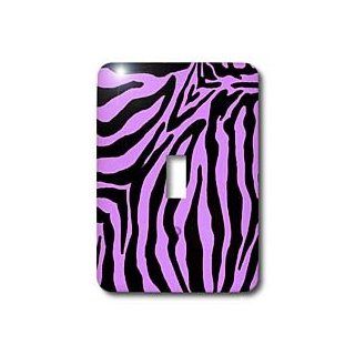 3dRose LLC lsp_26083_1 Purple and Black Zebra Print, Single Toggle Switch   Switch And Outlet Plates  