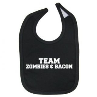 Zombie Underground Team Zombies & Bacon Cotton Baby Bib (Black) Clothing