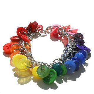 rainbow button bracelet by handmade by hayley