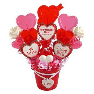 Lollipop Bouquet   Personalized Heart of Hearts  Gourmet Tea Gifts  Grocery & Gourmet Food