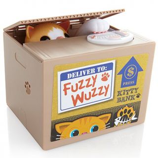 Fuzzy Wuzzy Motorized Animatronic Kitty Bank