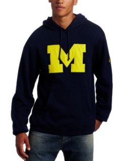 NCAA Men's Michigan Wolverines Playbook Fleece Hoodie (Blue, Medium)  Sports Fan Sweatshirts  Clothing