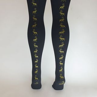 hand printed reindeer tights by hose.