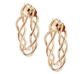EternaGold Braided Hoop Earrings 14K Gold —