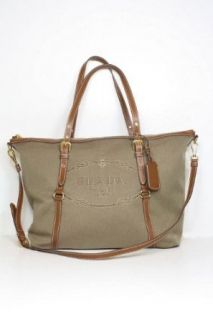 Prada Handbags Beige Fabric and Leather PR4253 Clothing