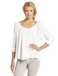 Wilt Women's Boxy Shirttail Sweatshirt, White, X Small Fashion Sweatshirts