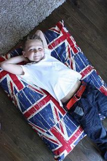 union jack floor cushion by pins and ribbons