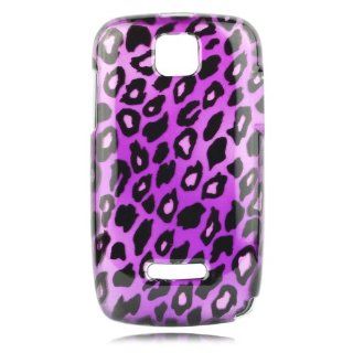 Talon Phone Case for Motorola WX430 Theory   Leopard   Boost Mobile   1 Pack   Case   Retail Packaging   Purple/Black Cell Phones & Accessories