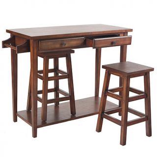 Breakfast Nook Table and Stools 3 Piece Set   Espresso