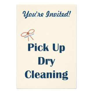 Pick Up Dry Cleaning Reminders Custom Invitations