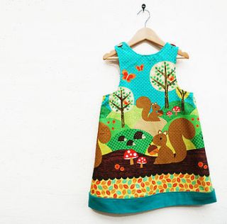 squirrel woodland girls dress by wild things funky little dresses