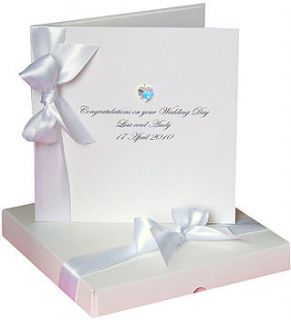 bedazzled personalised wedding congratulations card by made with love designs ltd