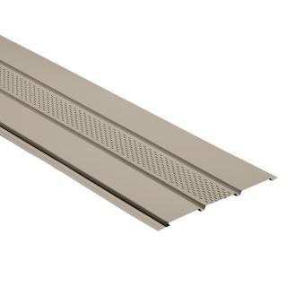 Durabuilt Stone Clay Triple Center Vented Soffit (Common 12 in x 12 ft; Actual 12 in x 12 ft)